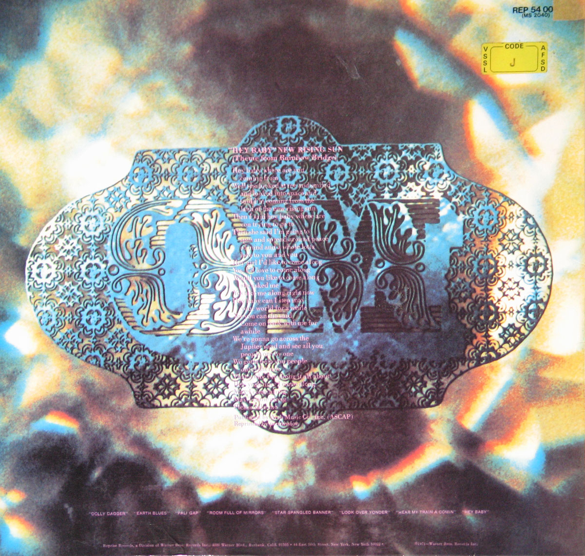 High Resolution Photo of jimi hendrix rainbow bridge original movie sound track 